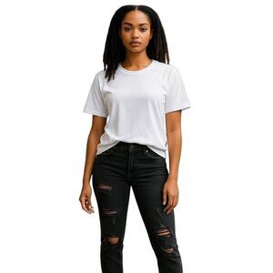 Just Black Cropped Distressed Ripped Raw Hem Torn Up Black Jeans